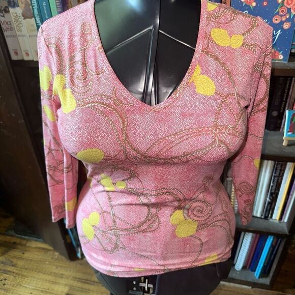 J McLaughlin weekender resortwear Catalina shell nautical top - Picture 1 of 3